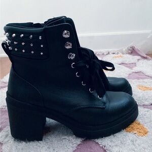 Black Studded Women's Boots